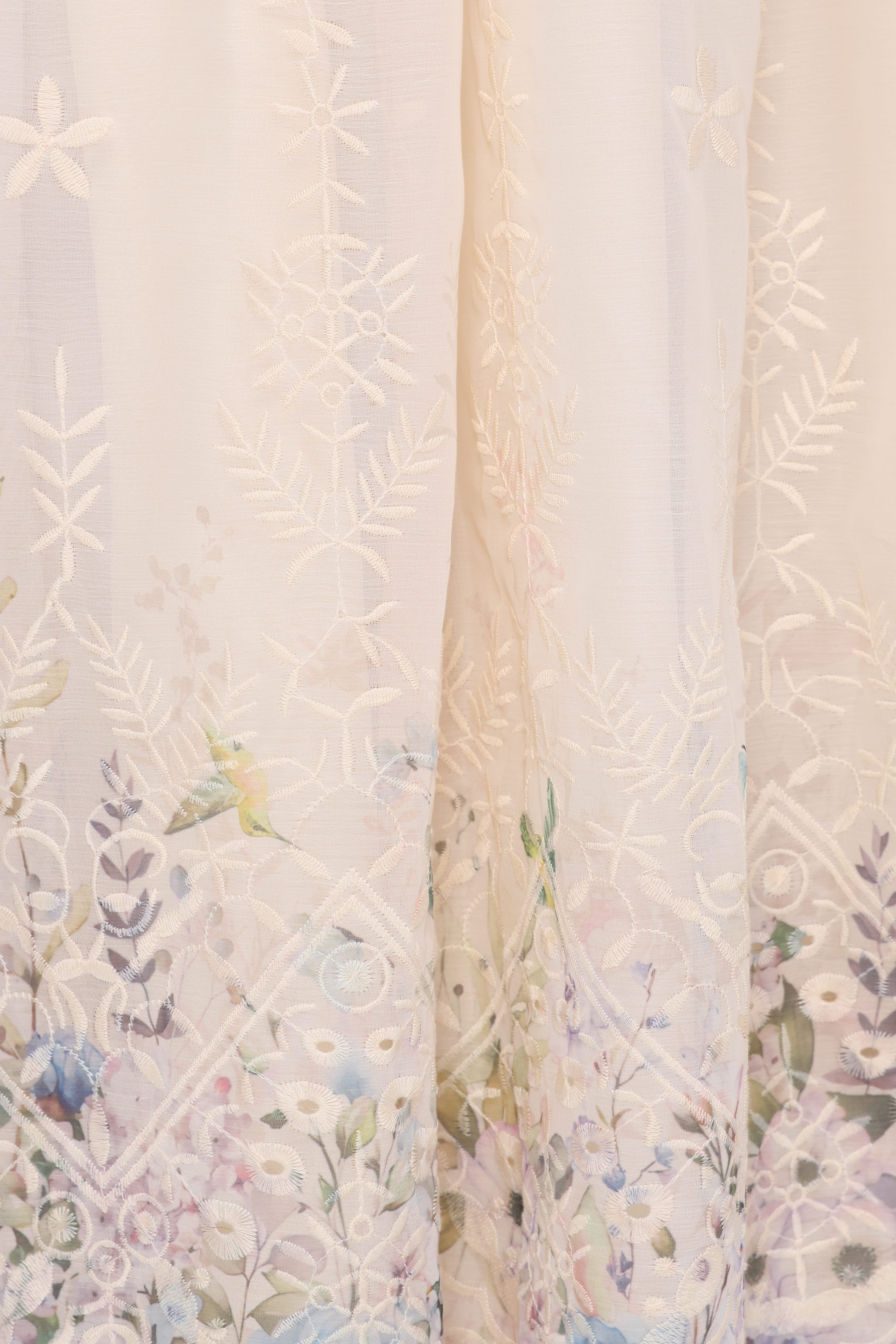 Kayt Strapless Dress - Embroidered Floral
