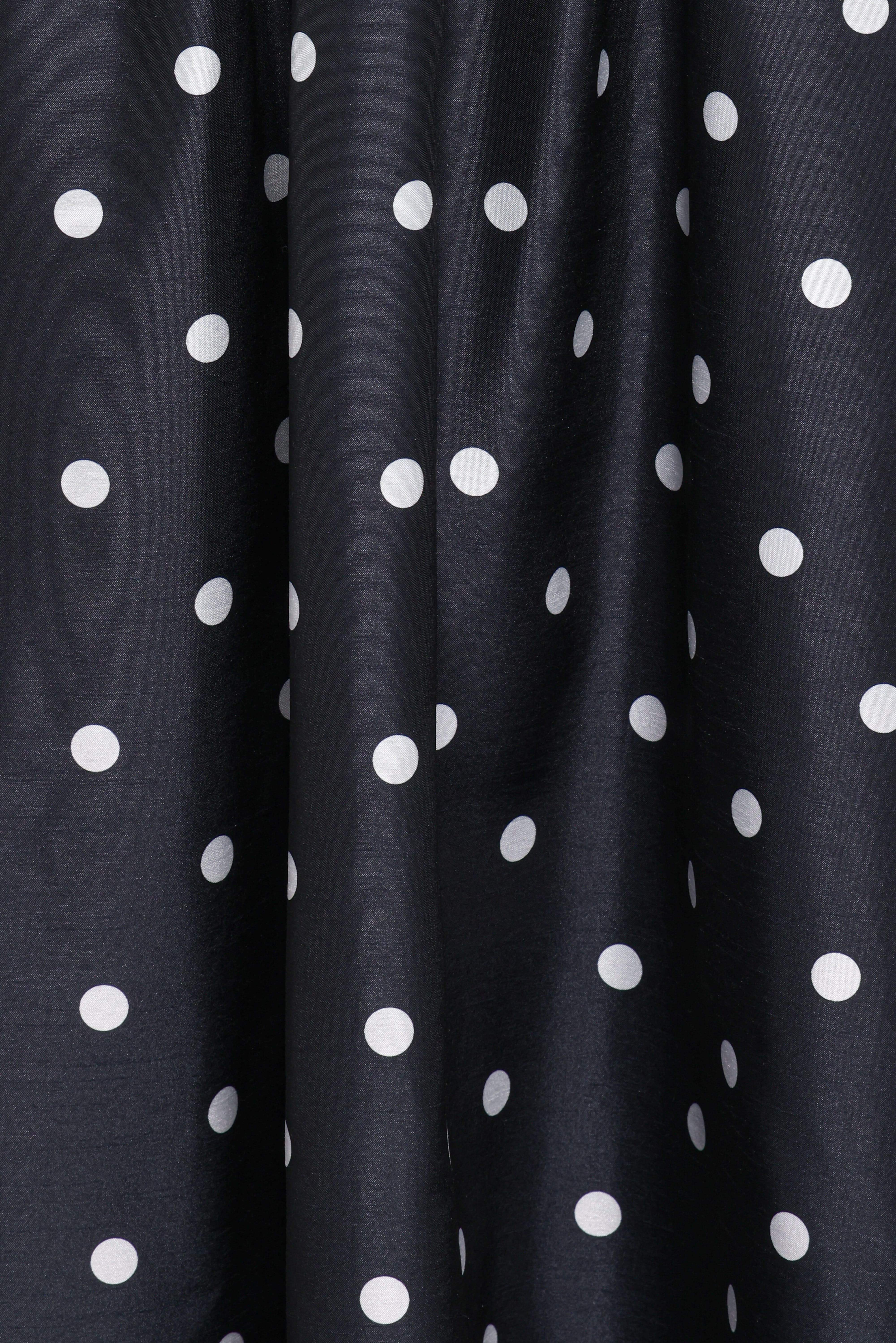 Kimbra Strapless Midi Dress - Black Polka Dot
