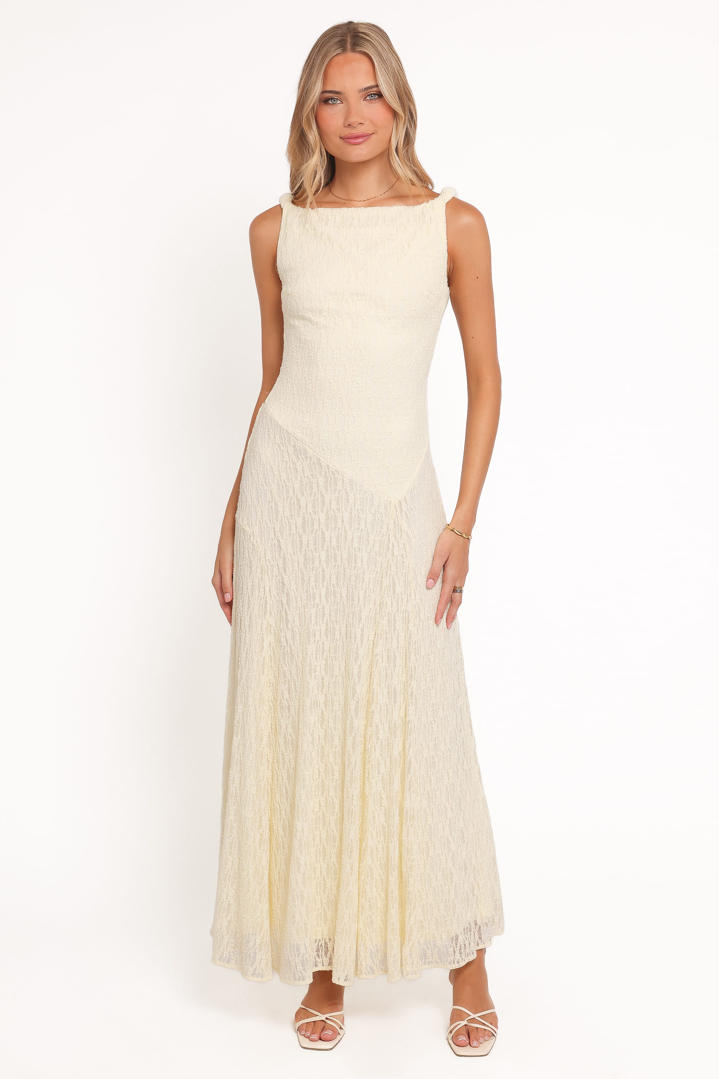 Kirsten Lace Maxi Dress - Yellow