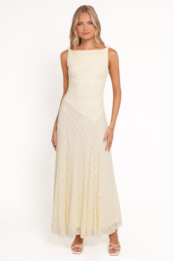 Kirsten Lace Maxi Dress - Yellow