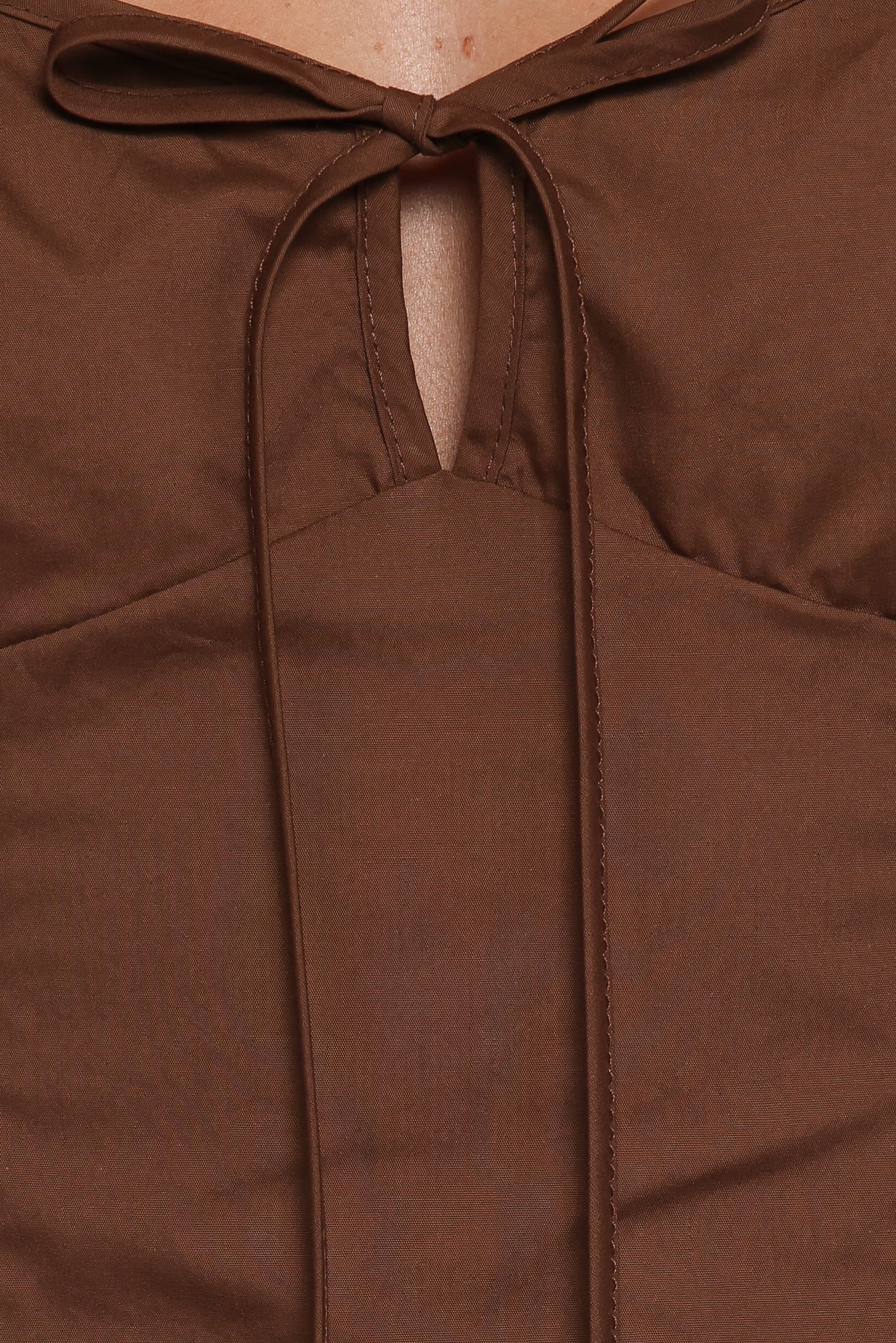 Lacey Mini Dress - Brown
