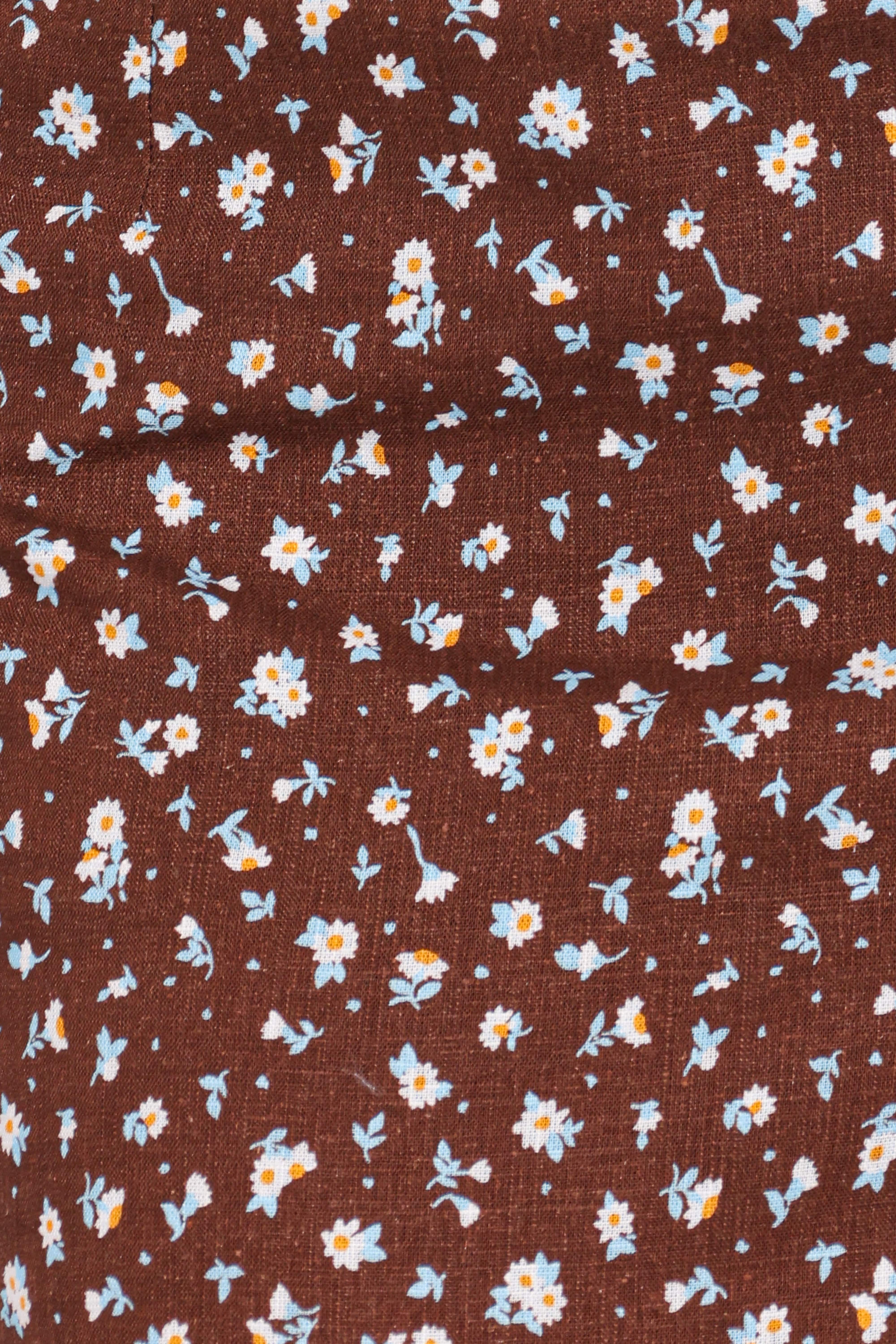 Lanna Maxi Dress - Brown Floral
