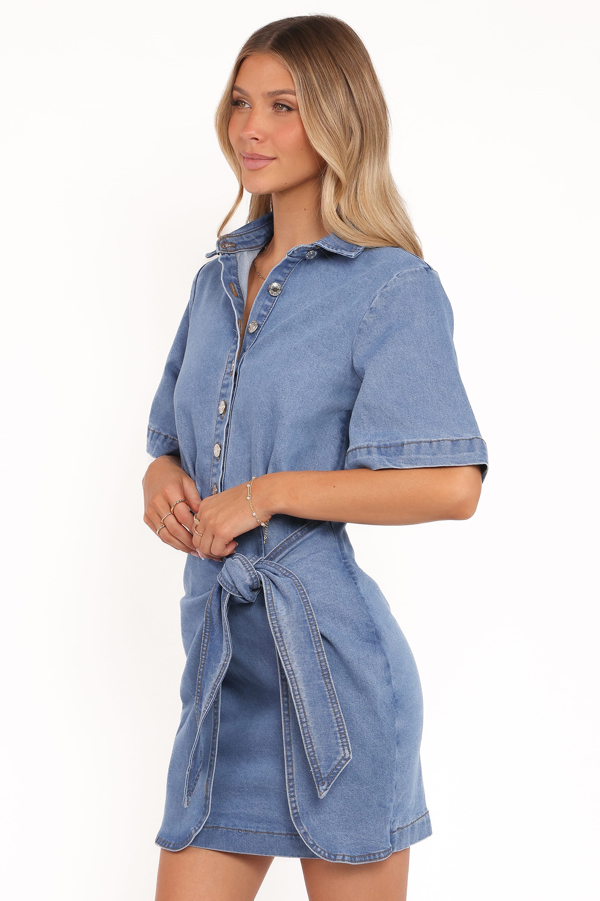 Leyton Mini Dress - Denim Chambray