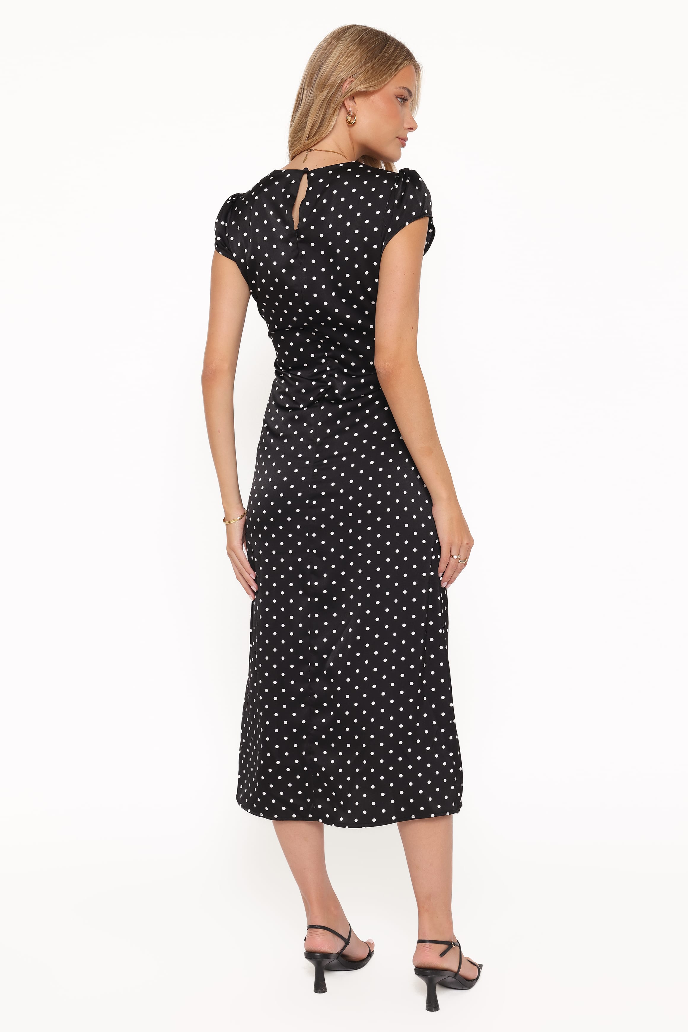 Lisbeth Midi Dress - Black Polka Dot