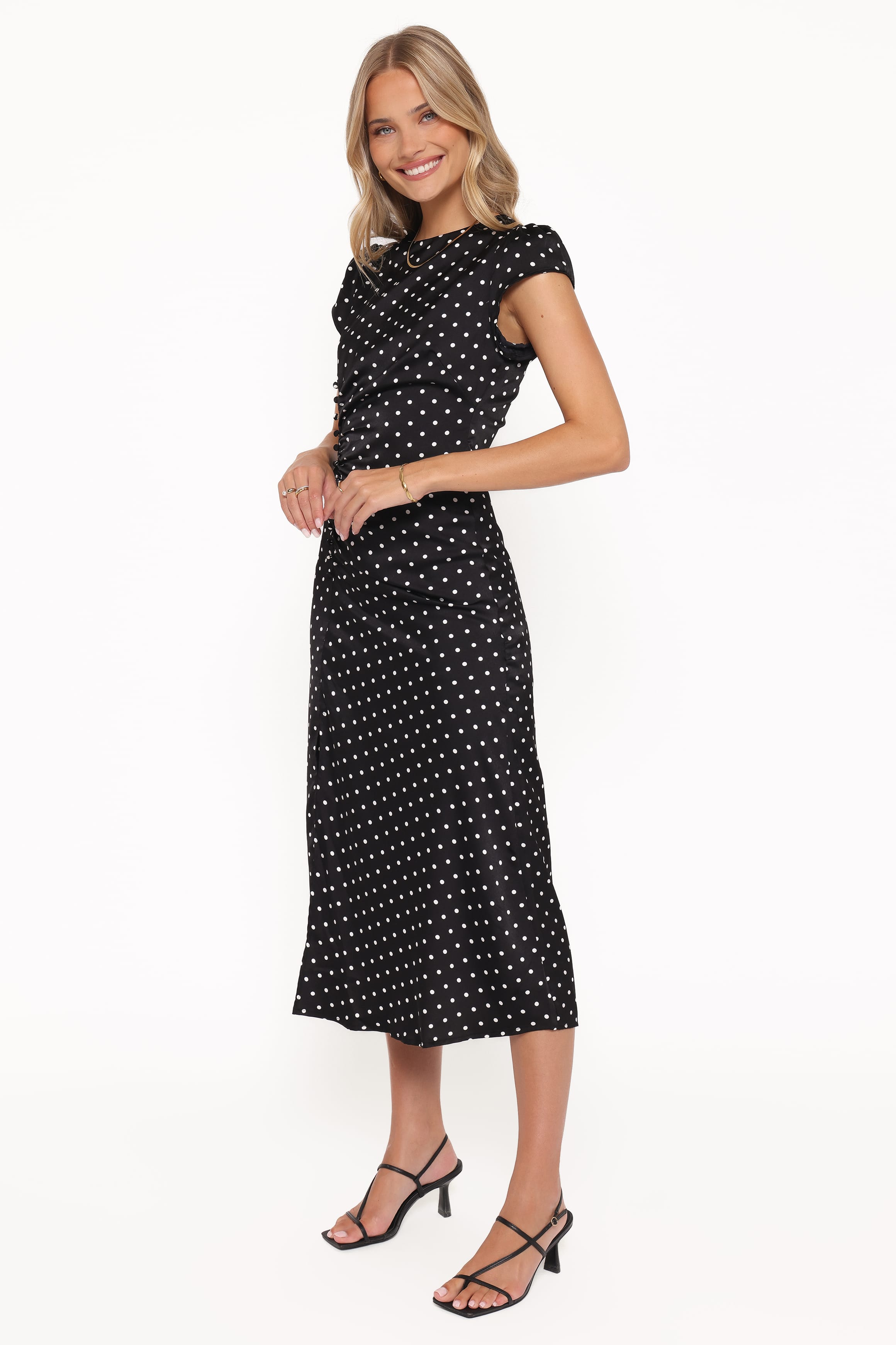 Lisbeth Midi Dress - Black Polka Dot