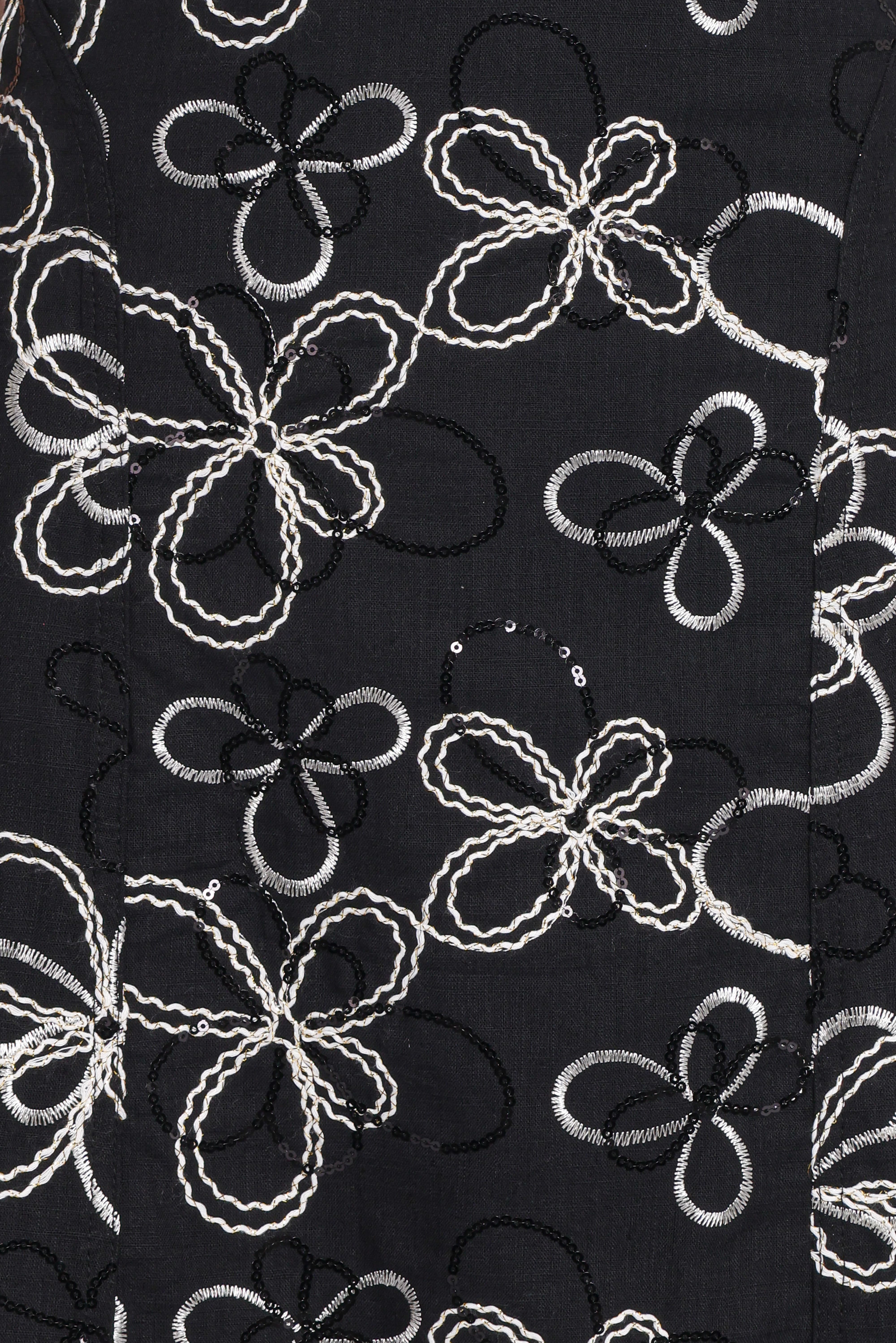 Loven Midi Dress - Black/White