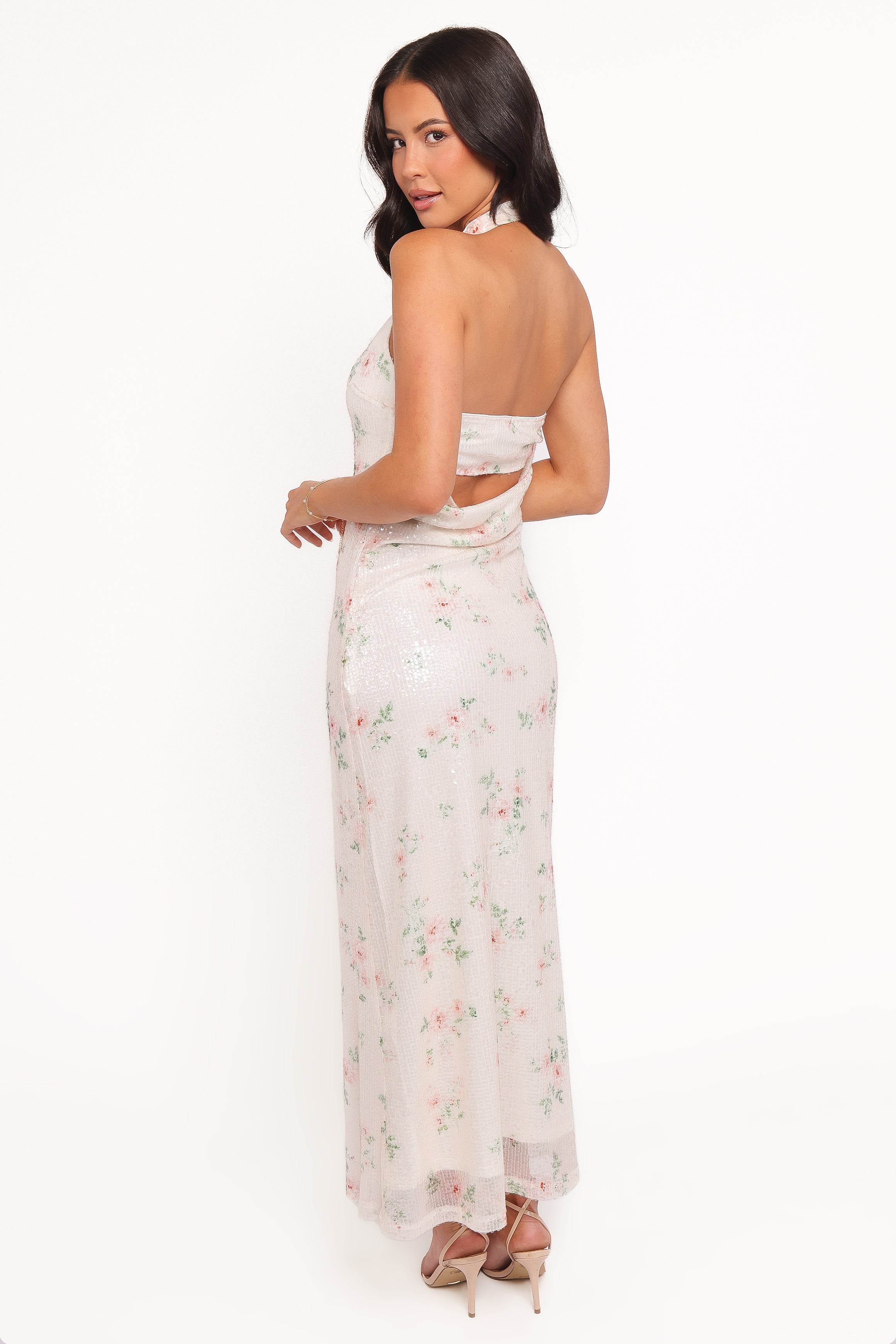 Lunara Maxi Dress - Sequin Floral