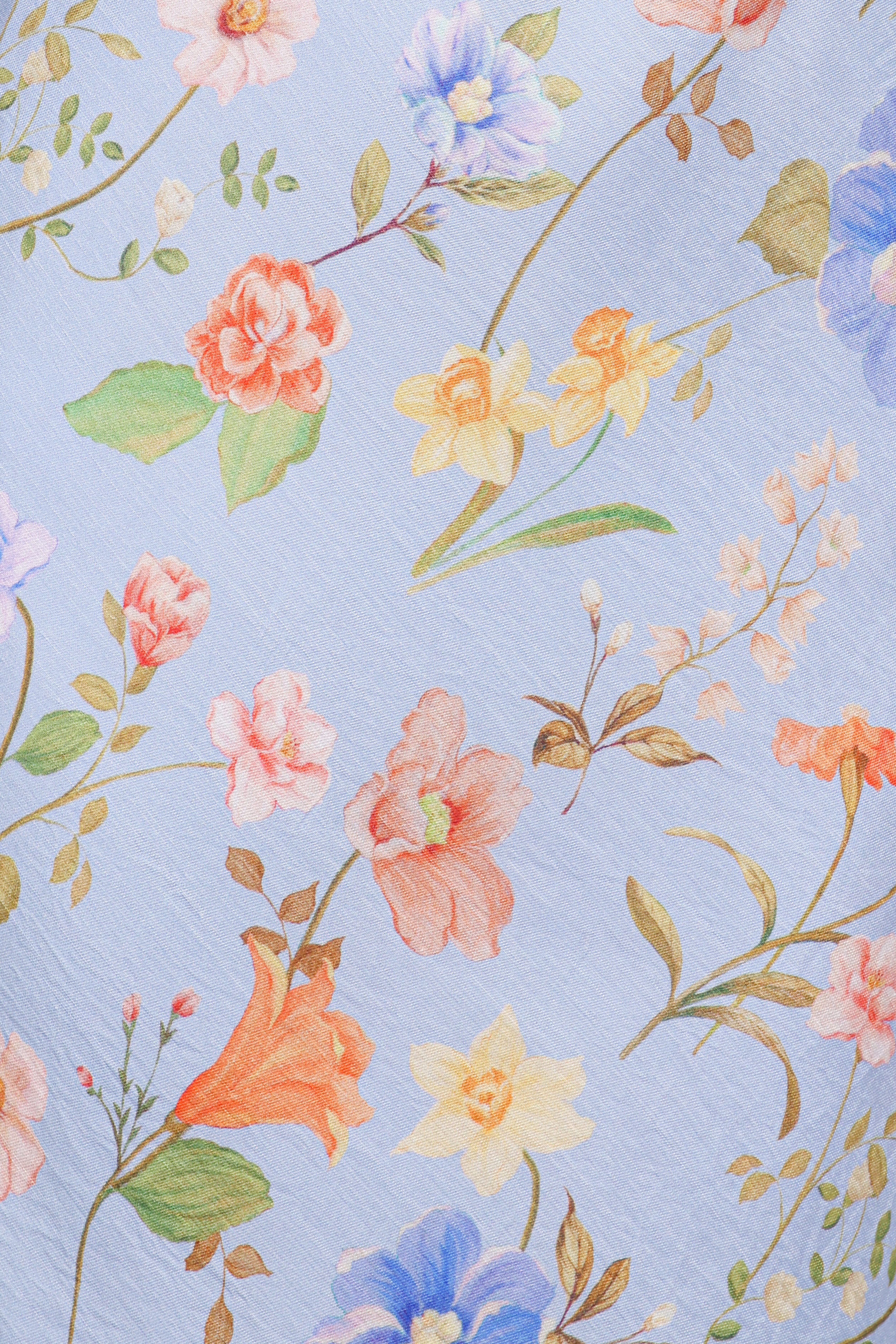 Lunaria Maxi Dress - Blue Floral