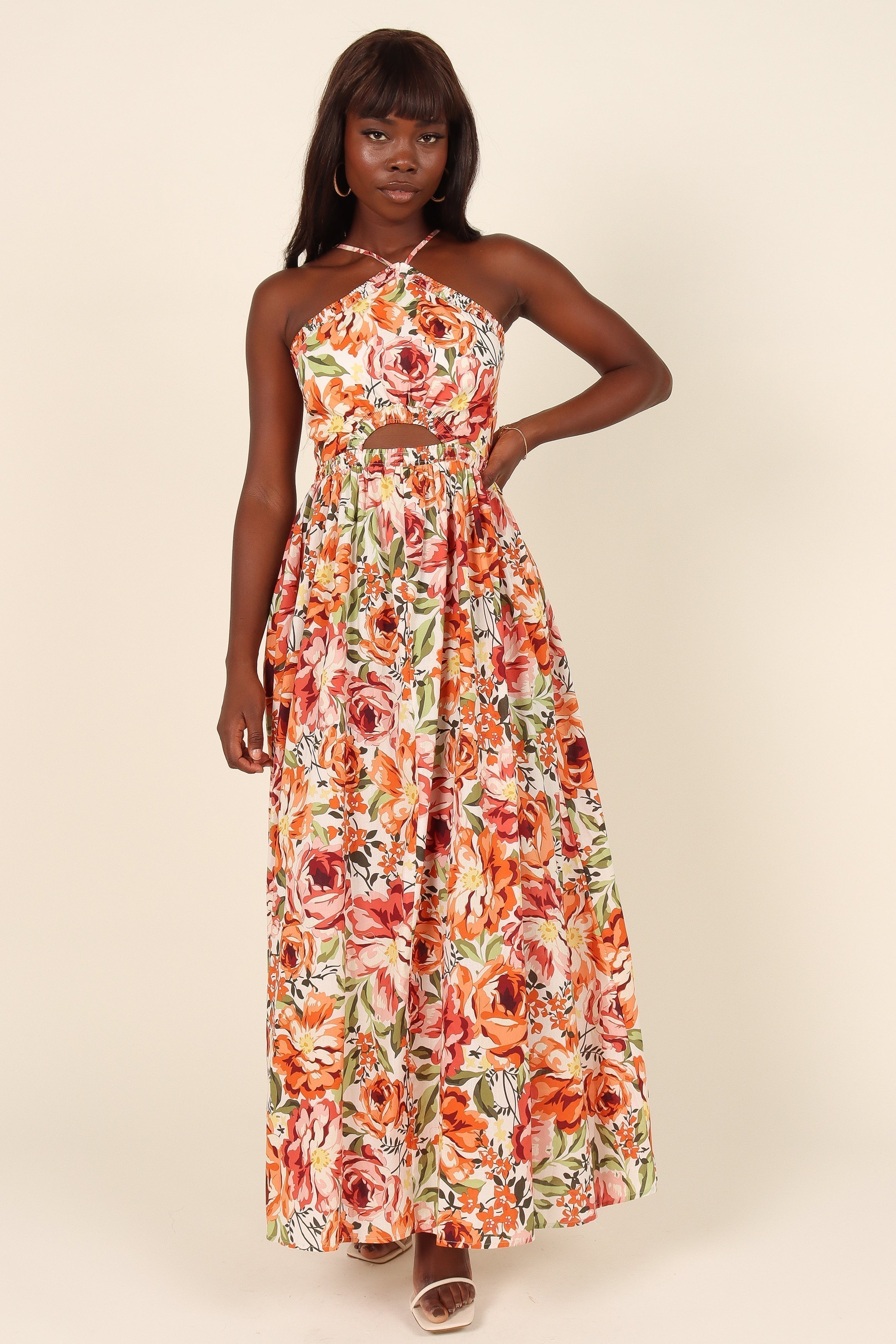 Madeira Dress - Orange Floral