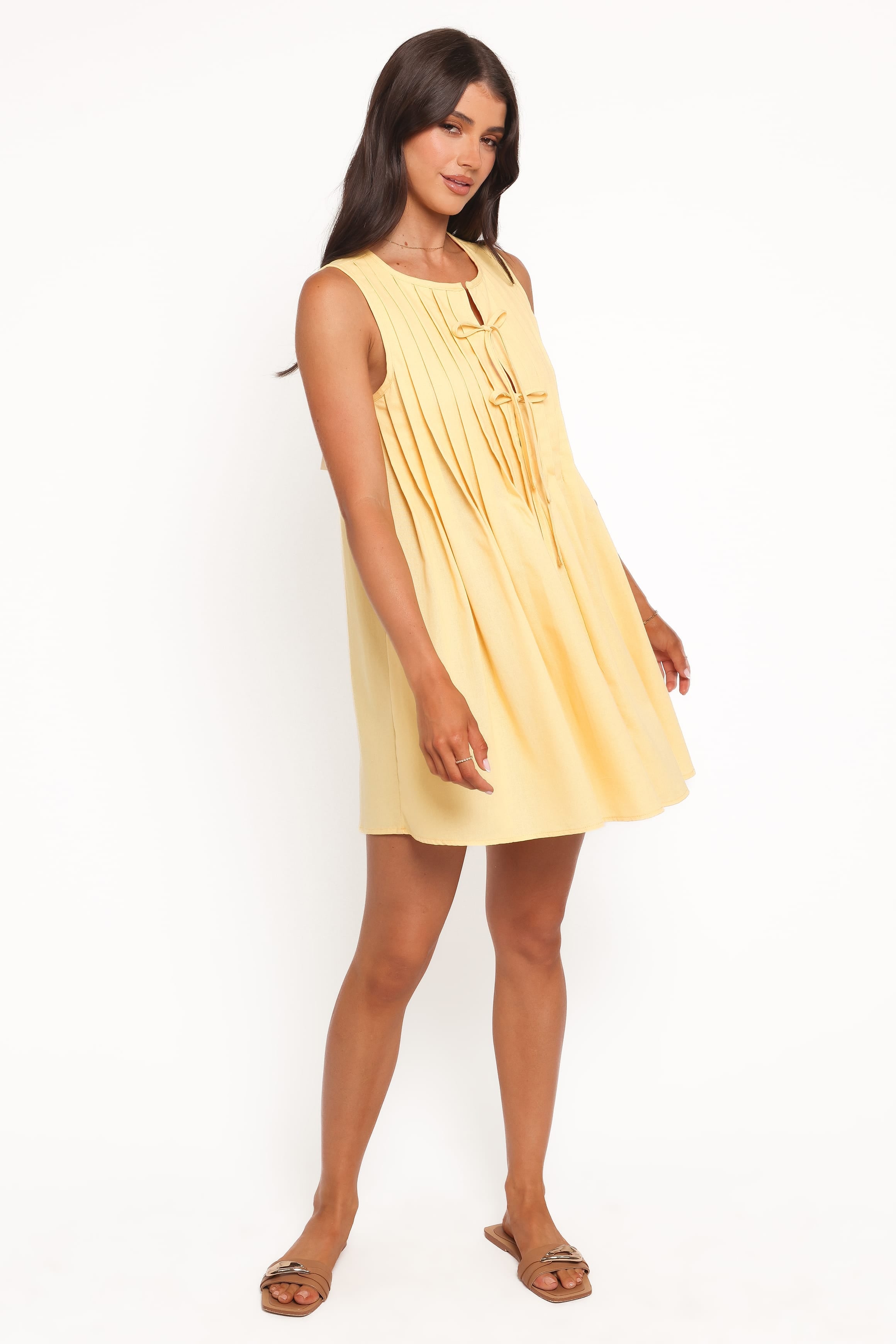 Madeline Mini Dress - Butter Yellow