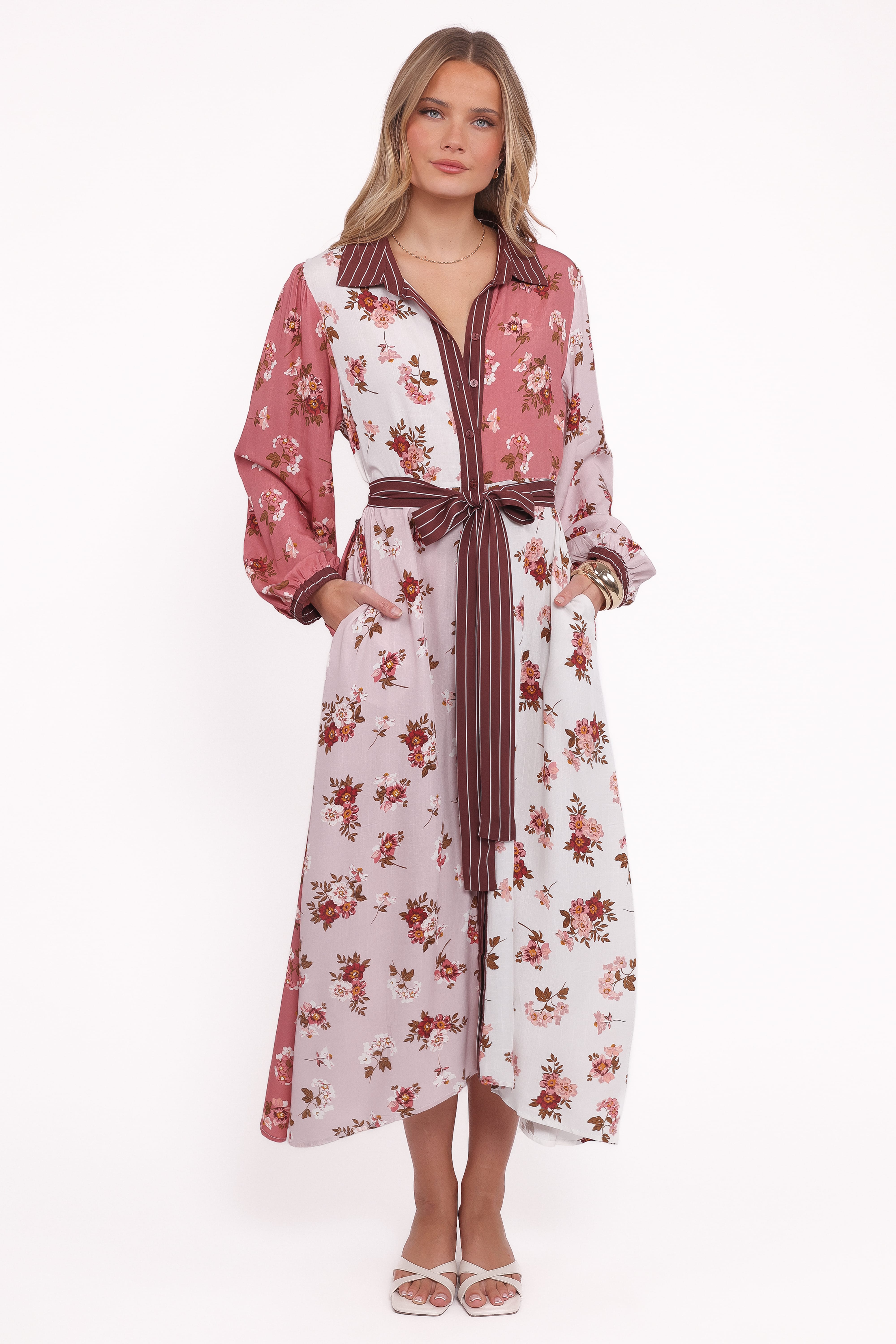 Maiden Long Sleeve Midi Dress - First Blush