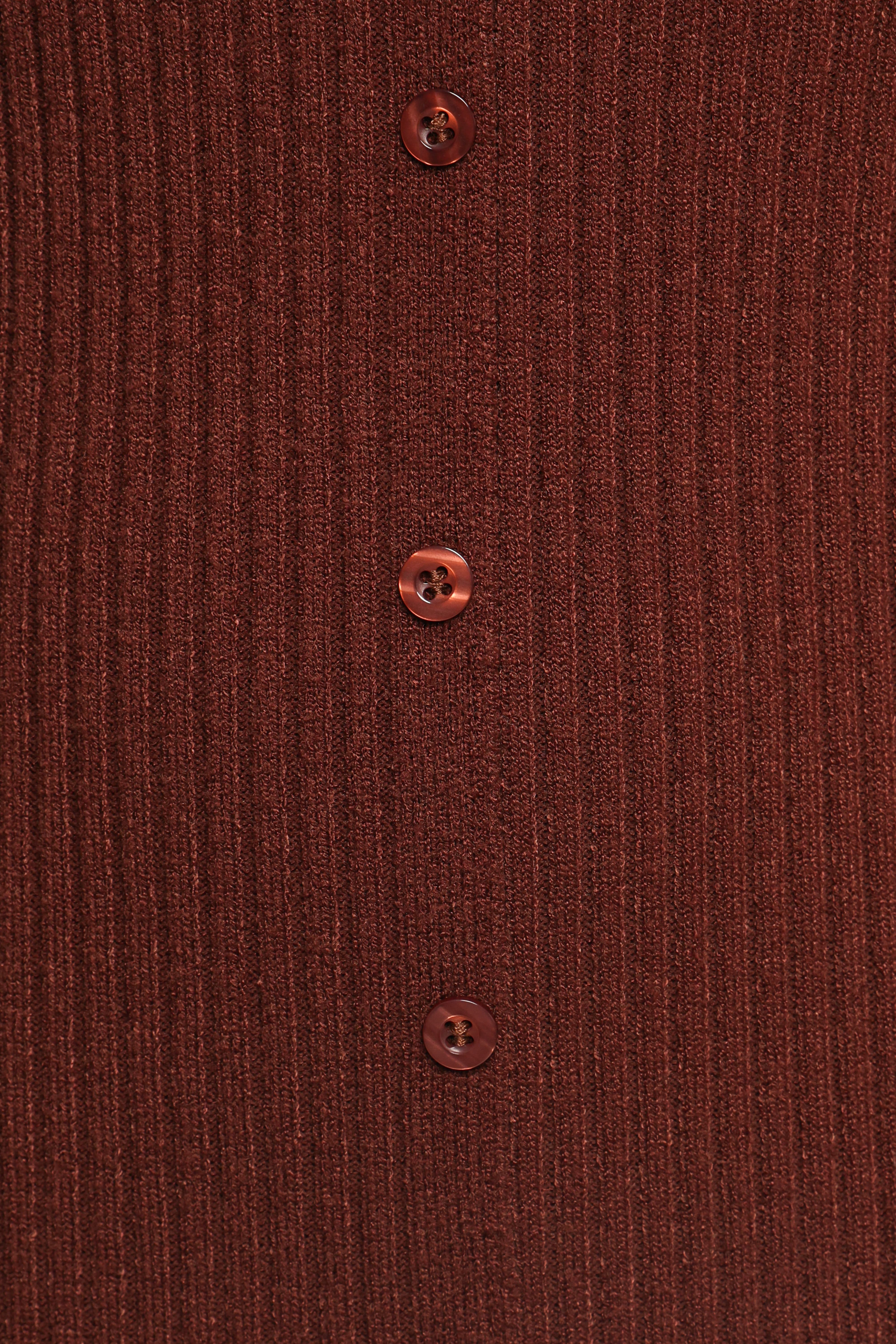 Marshall Button Through Knit Maxi Dress - Chocolate