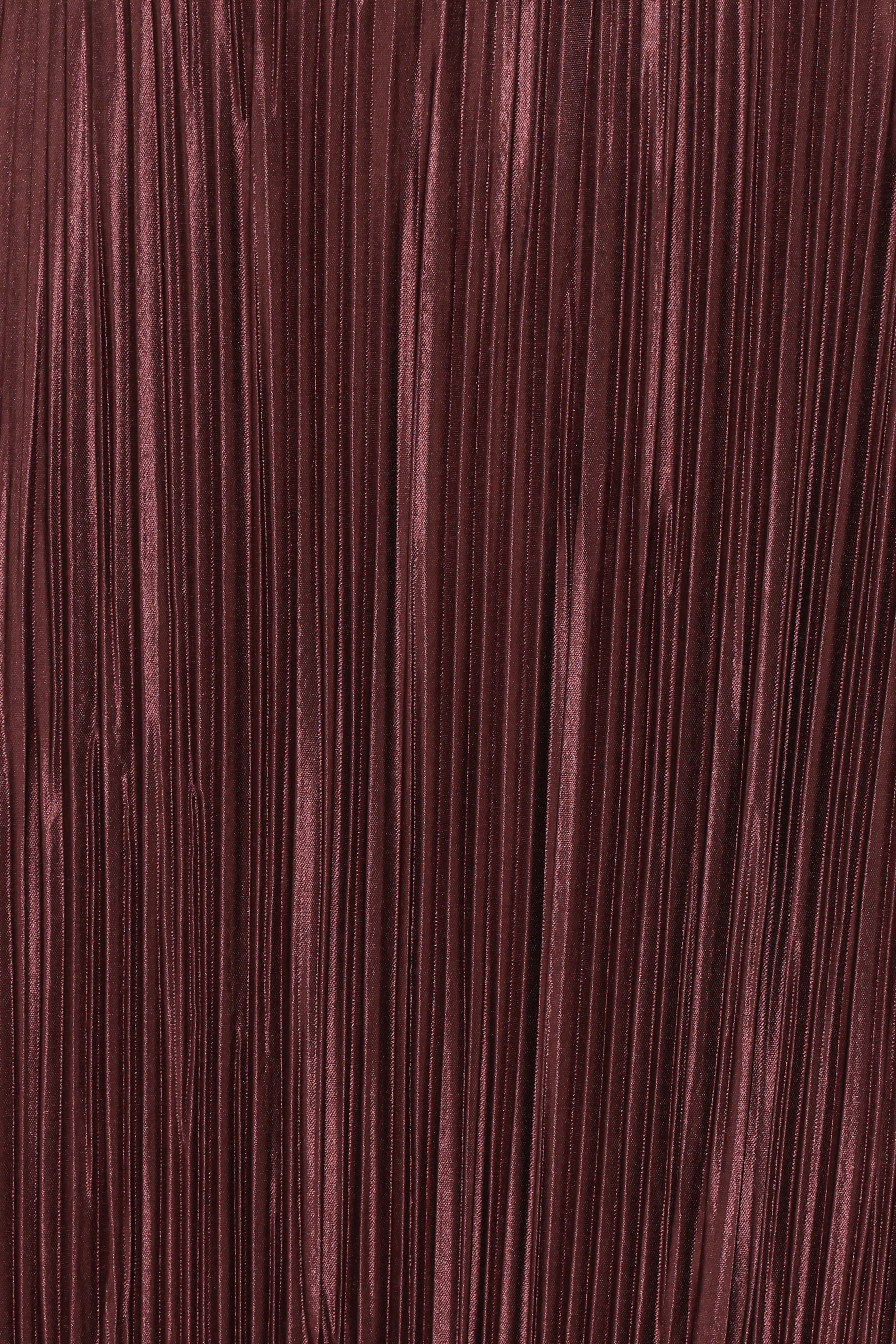 Melody Plisse Halter Maxi Dress - Brown