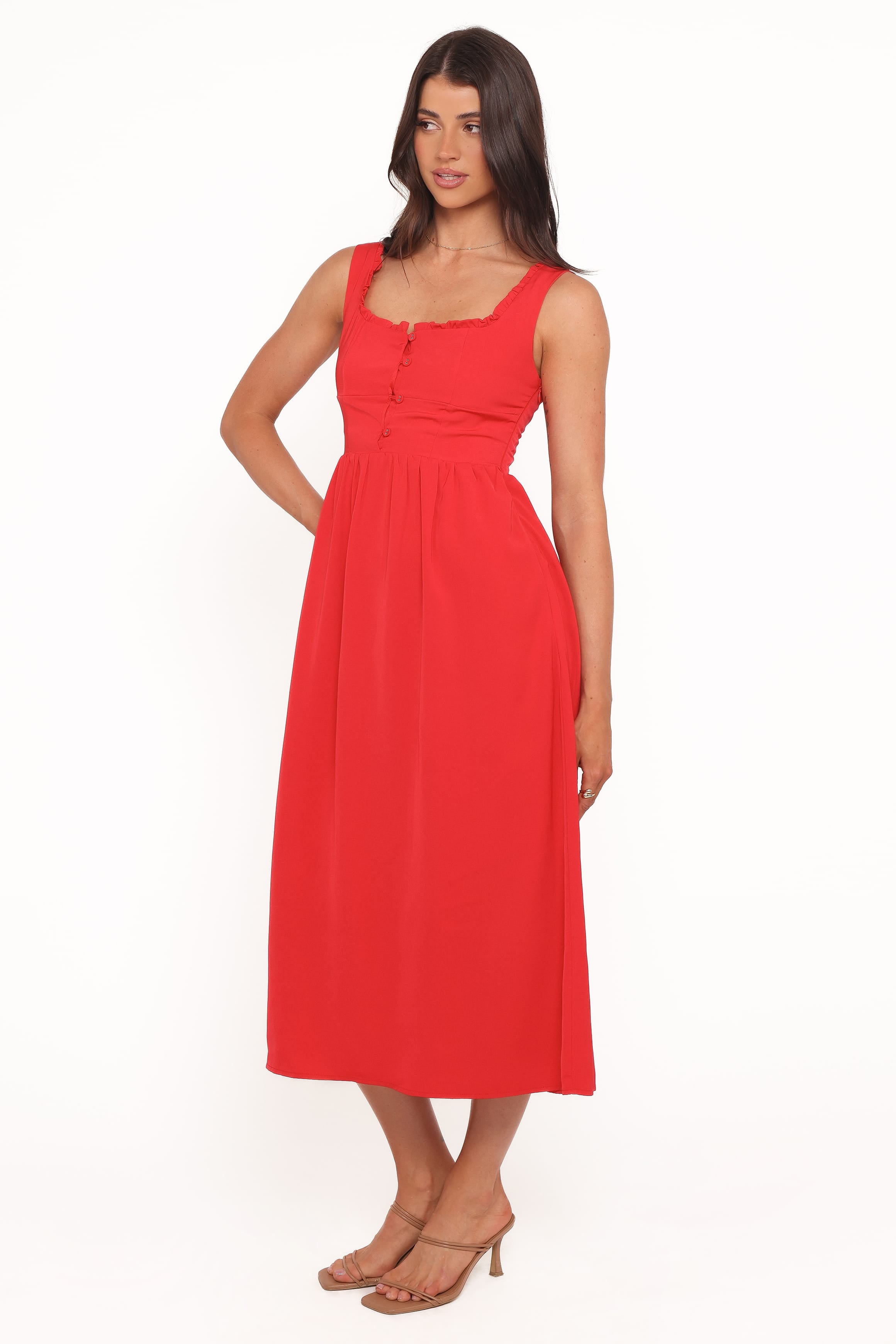 Melrose Midi Dress - Red