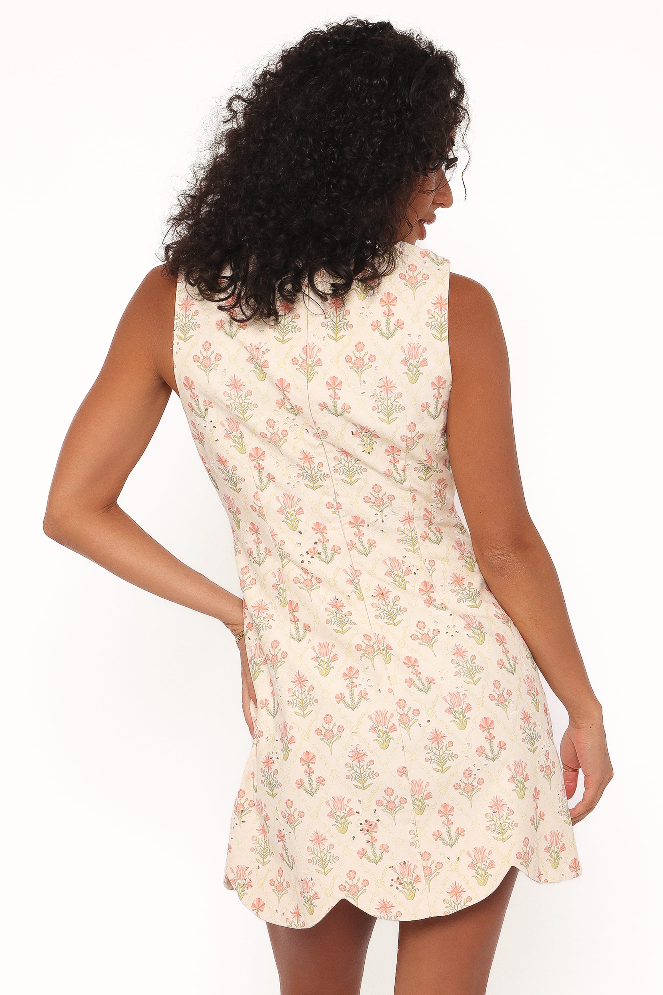 Memphis Mini Dress - Coral Floral