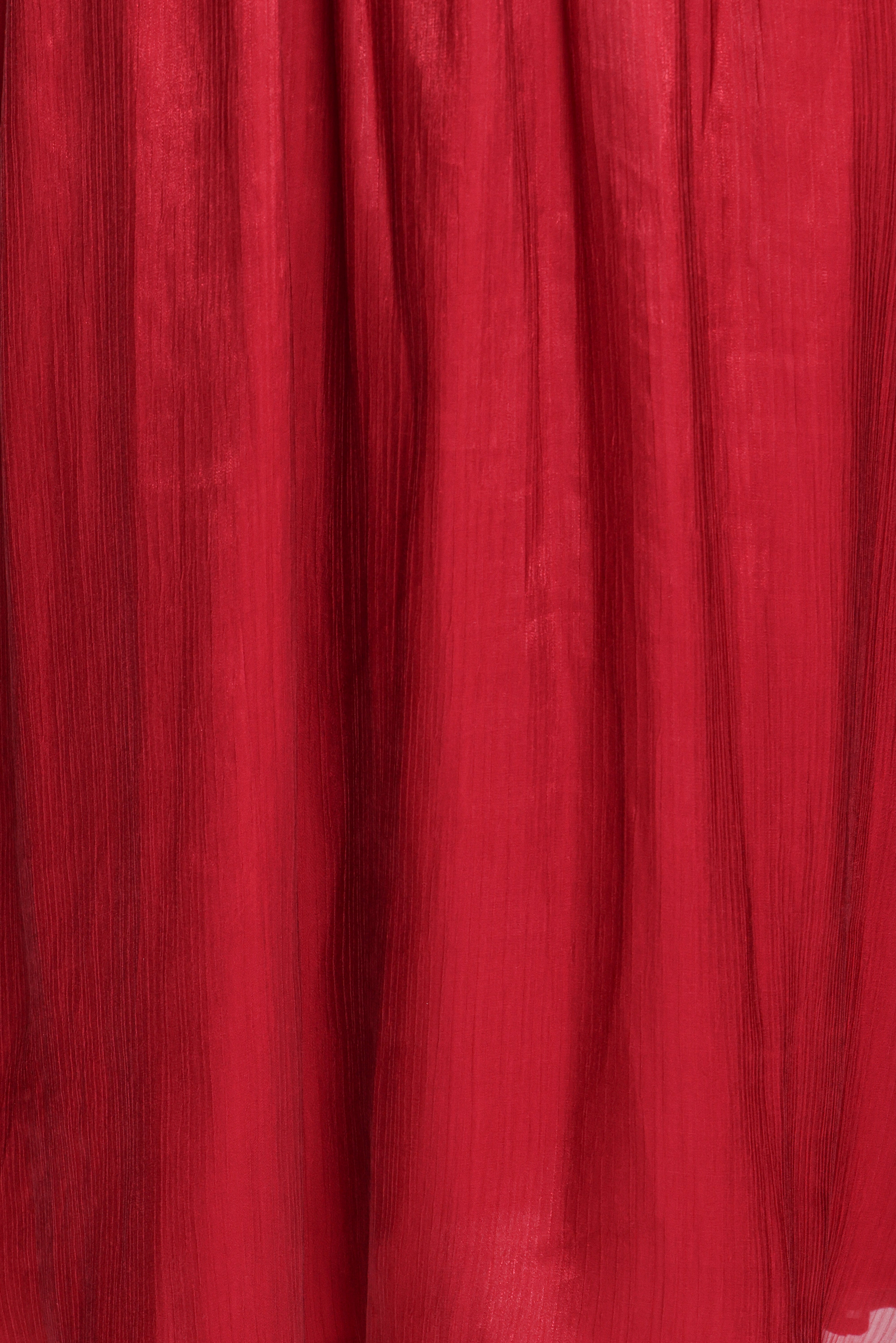 Mila Strapless Midi Dress - Red