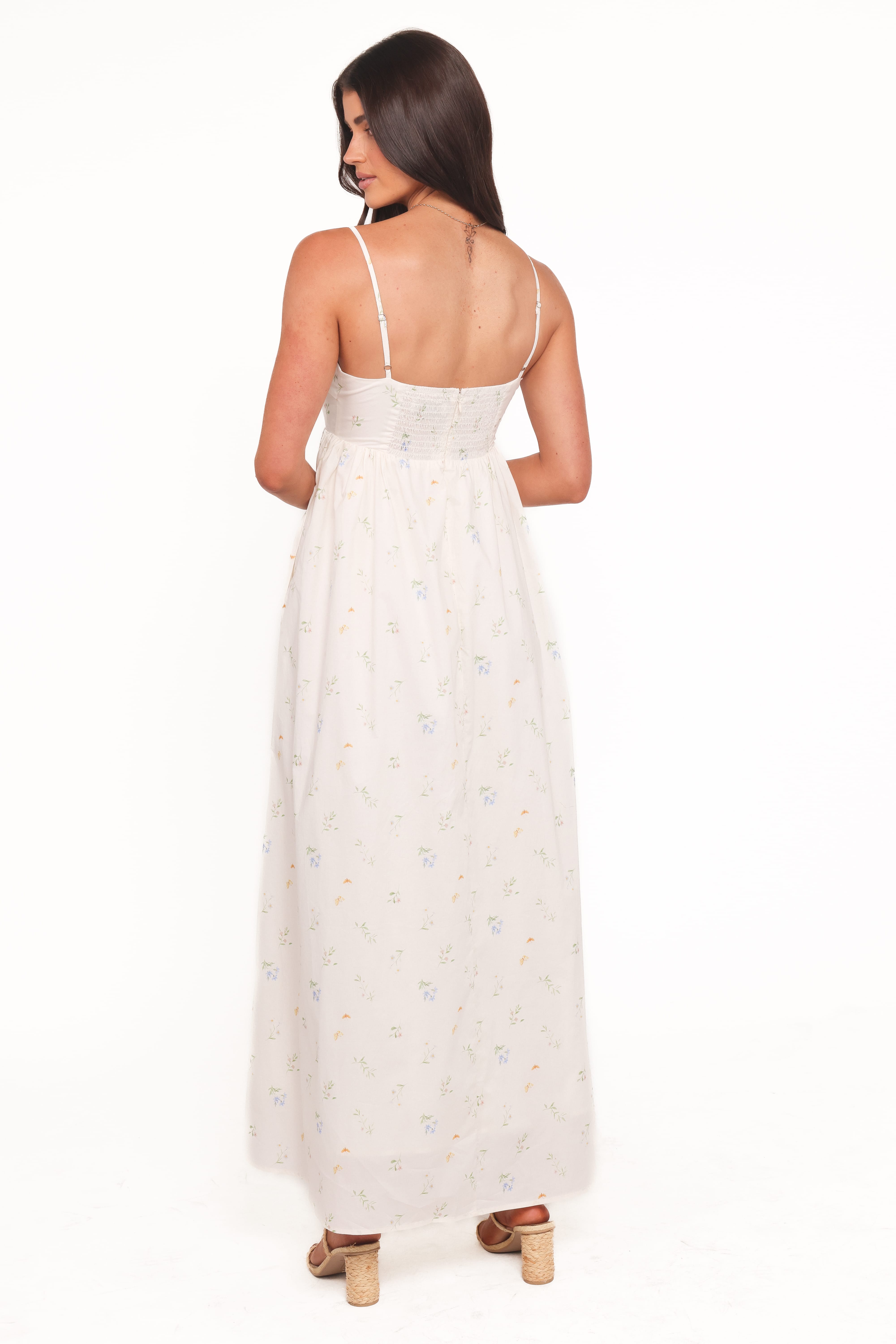 Odessa Maxi Dress - White Floral