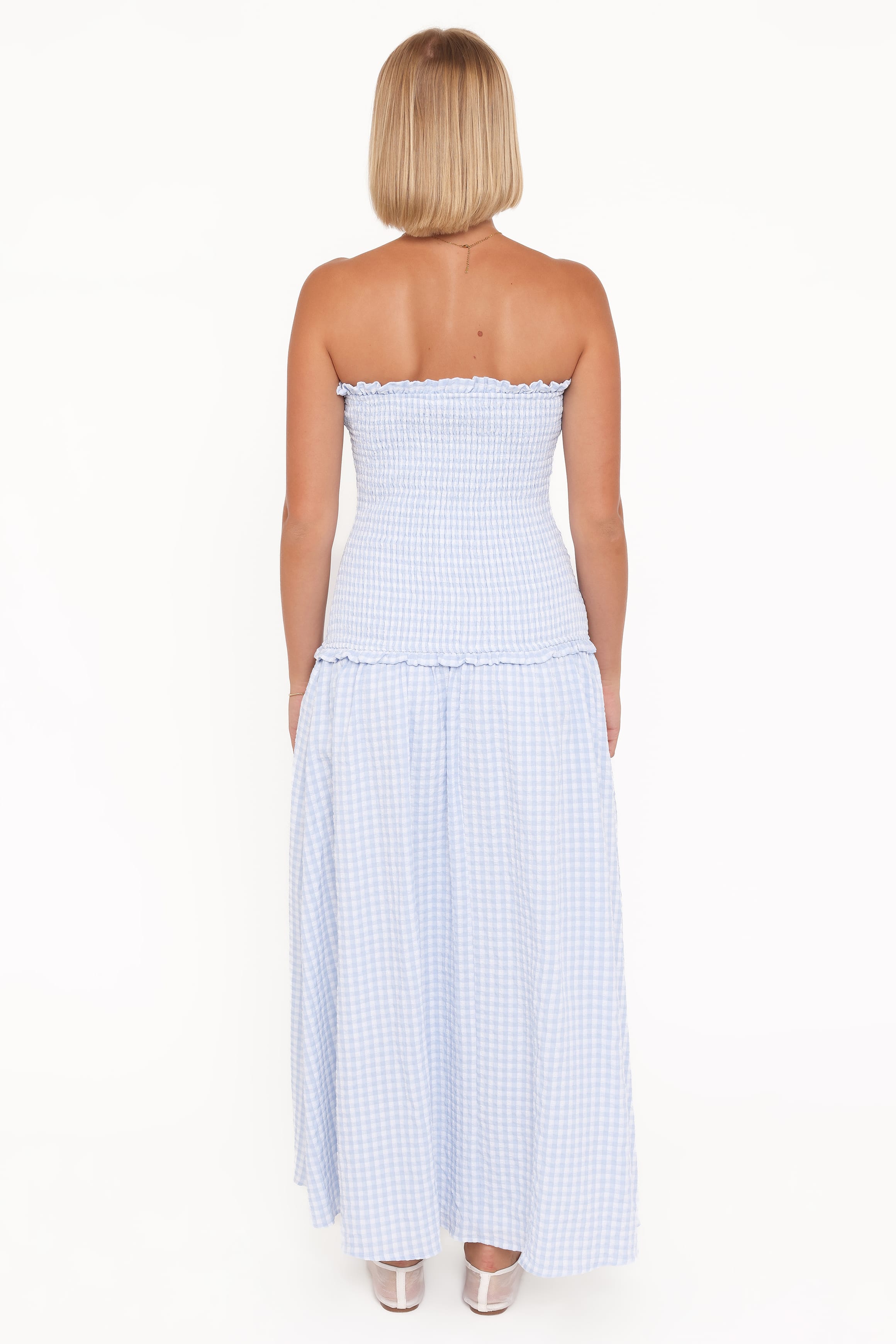 Parkway Maxi Dress - Blue Gingham