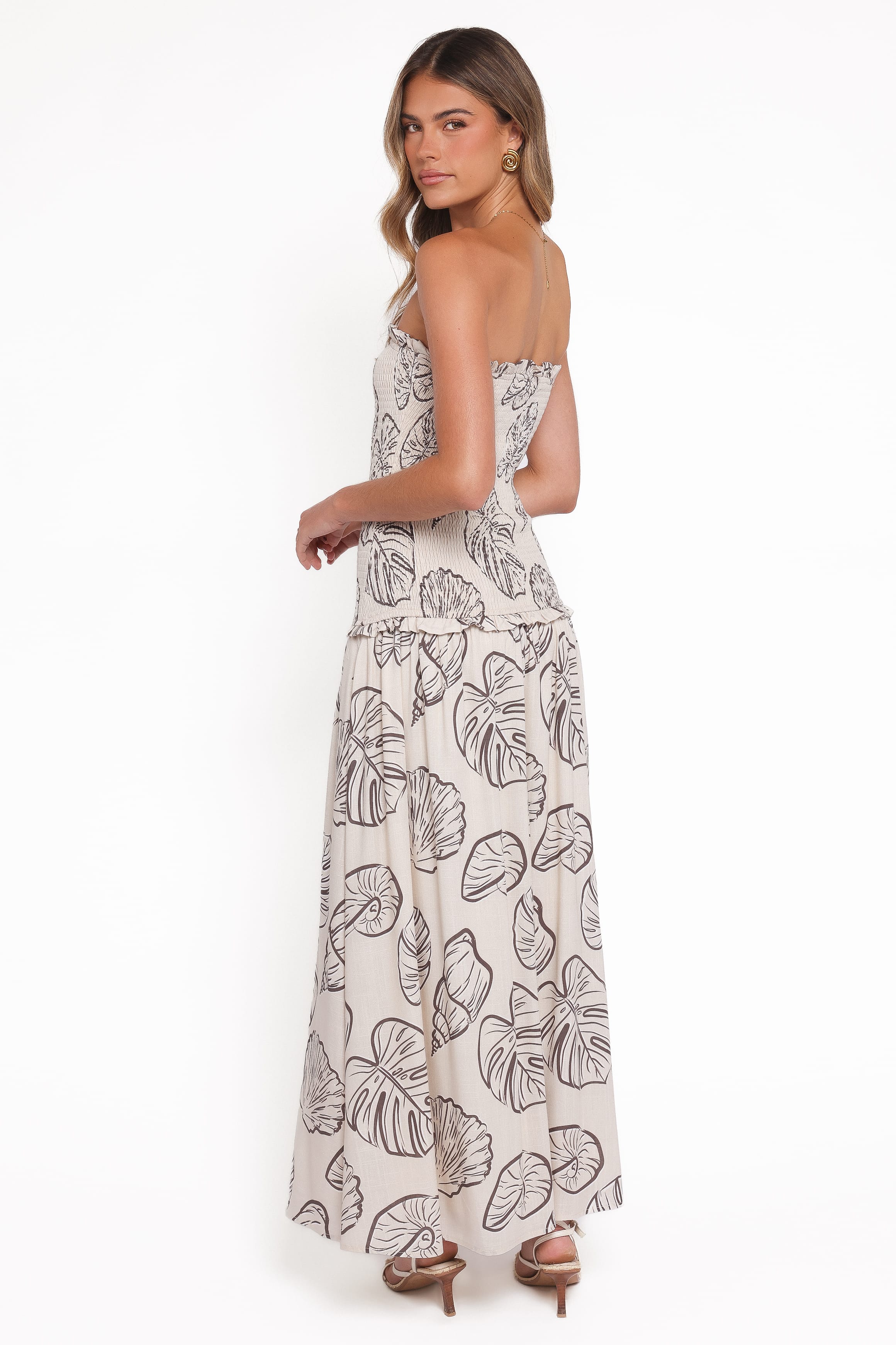 Parkway Maxi Dress - Cream Shells