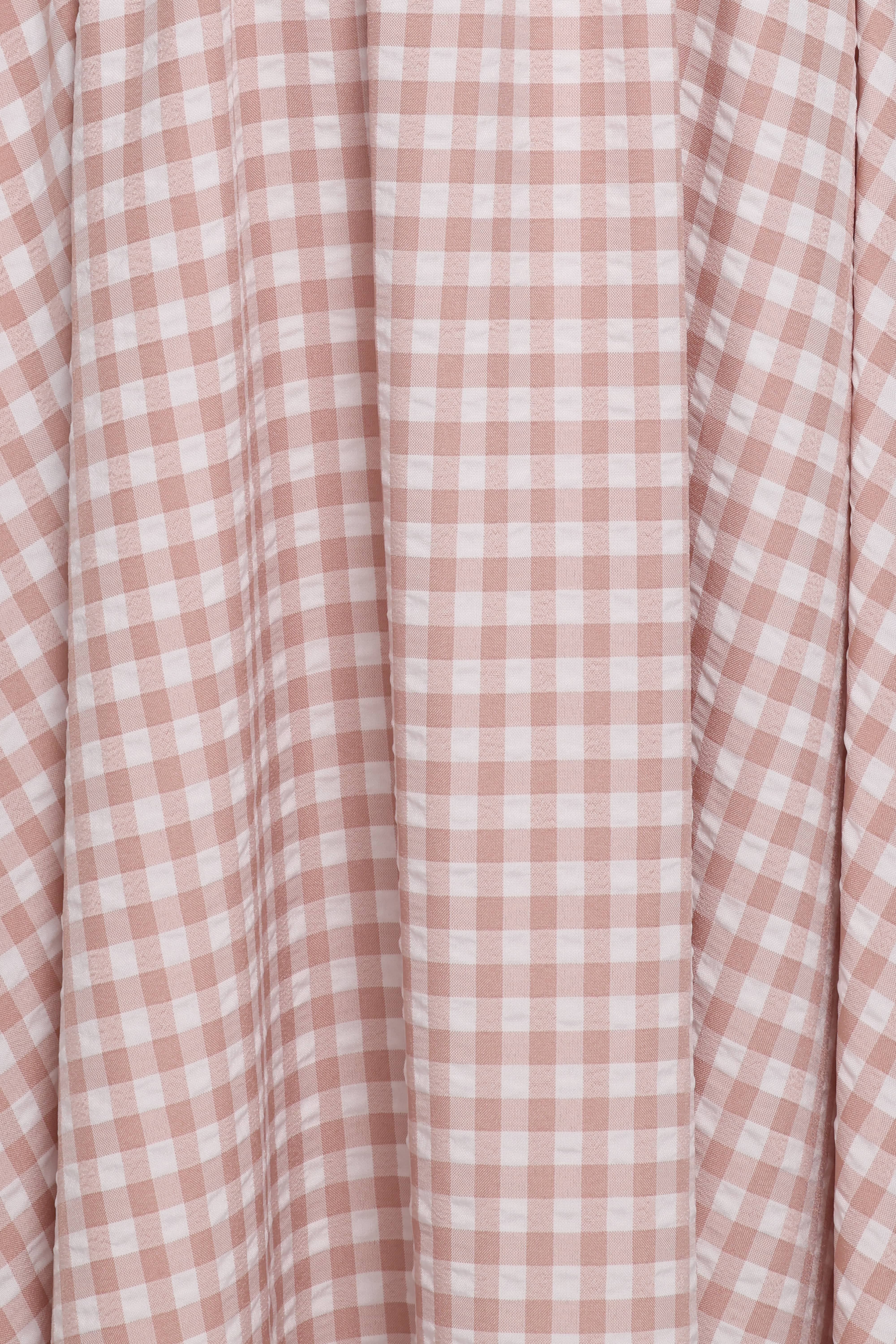 Siun Short Sleeve Midi Dress - Brown Gingham