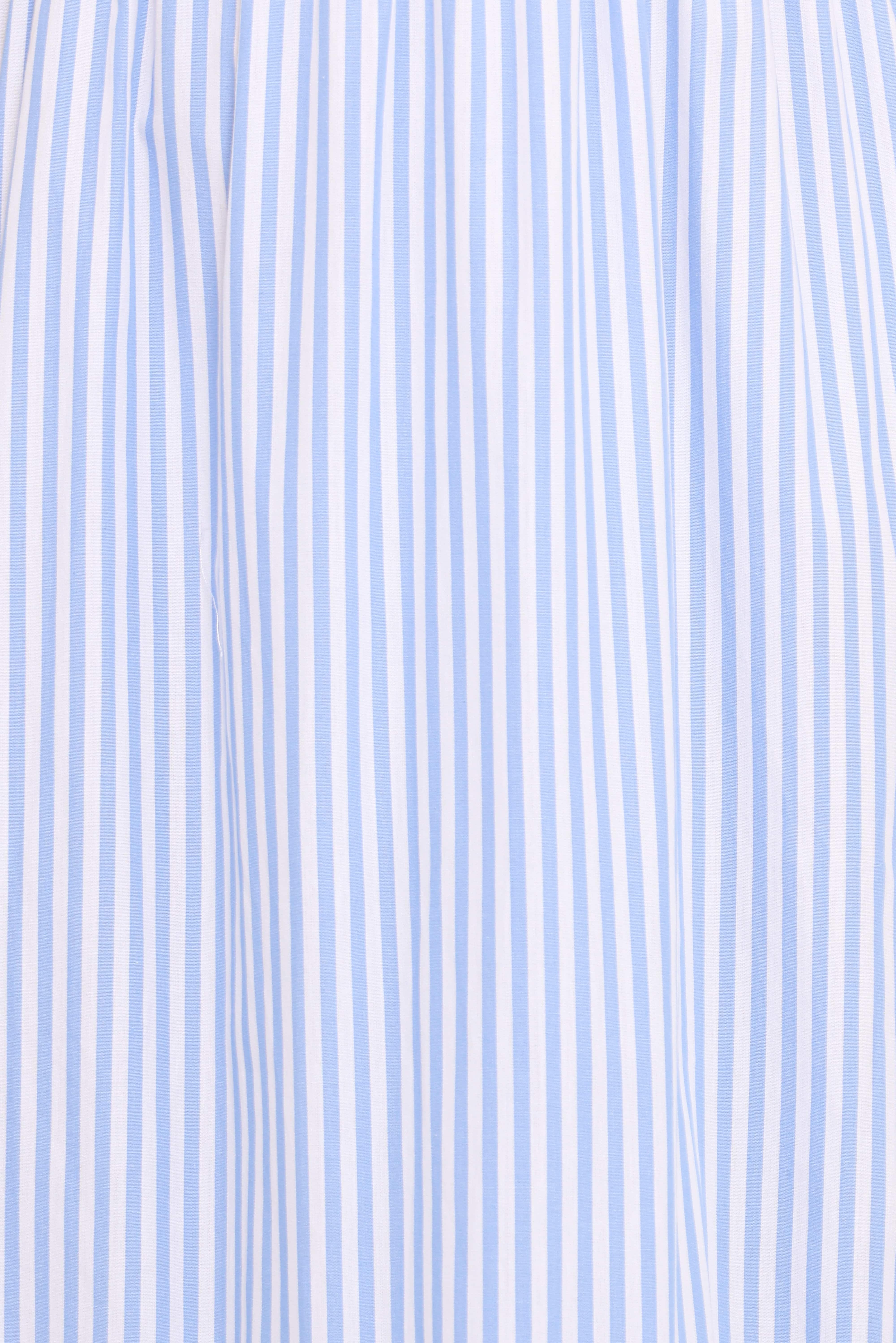 Steele Puff Sleeve Midi Dress - Blue Stripe