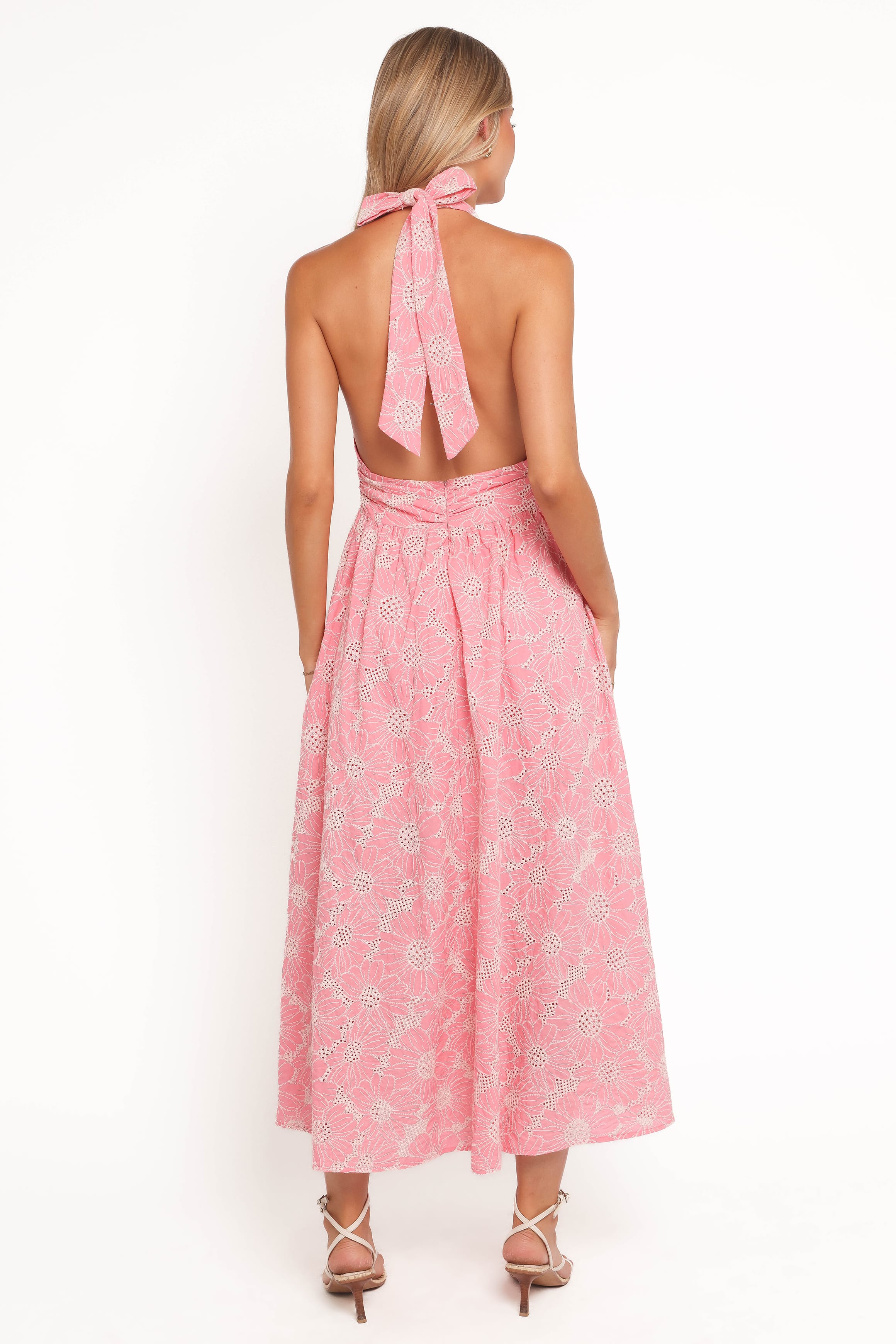 Taila Halterneck Midi Dress - Pink