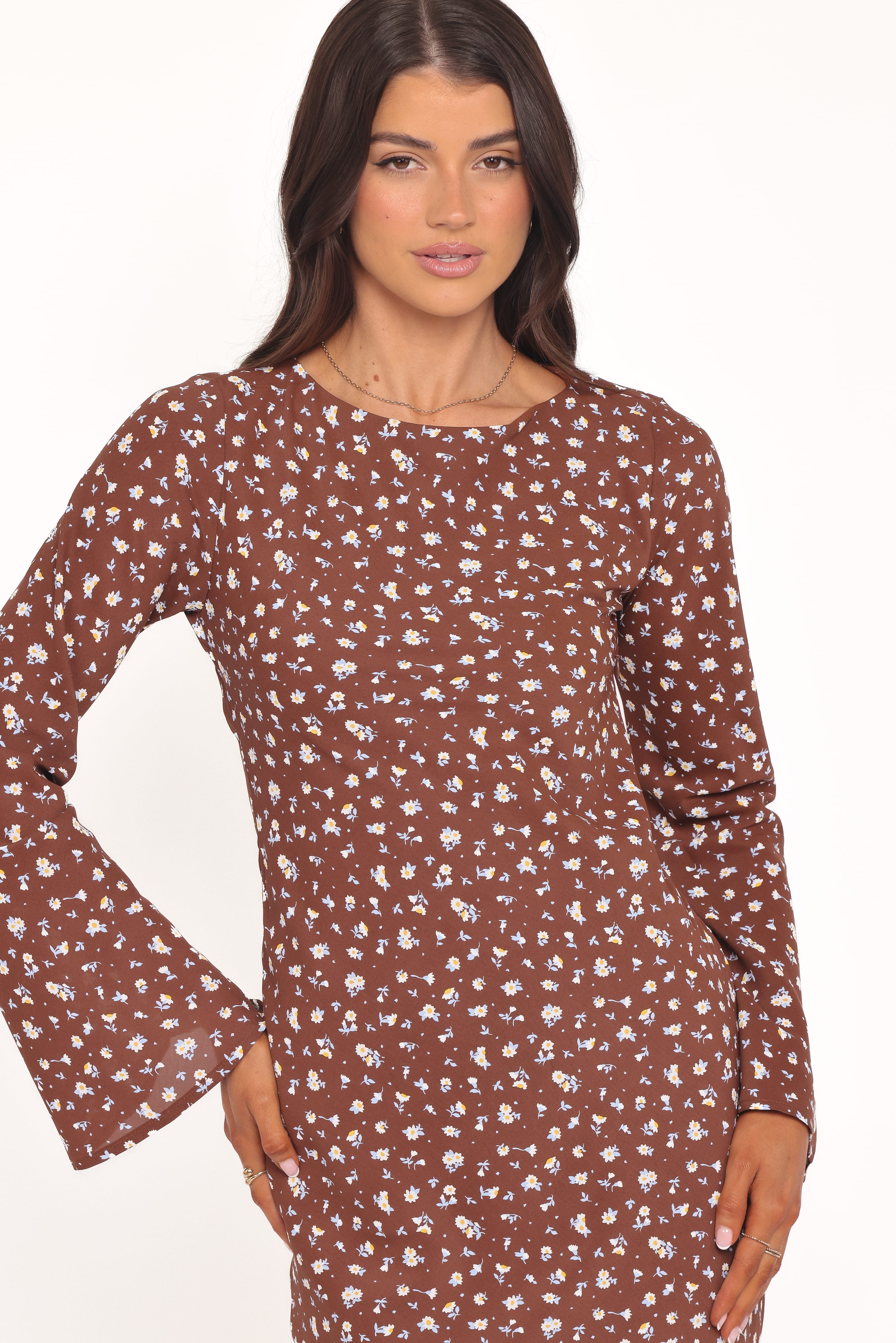 Talitha Maxi Dress - Brown Floral