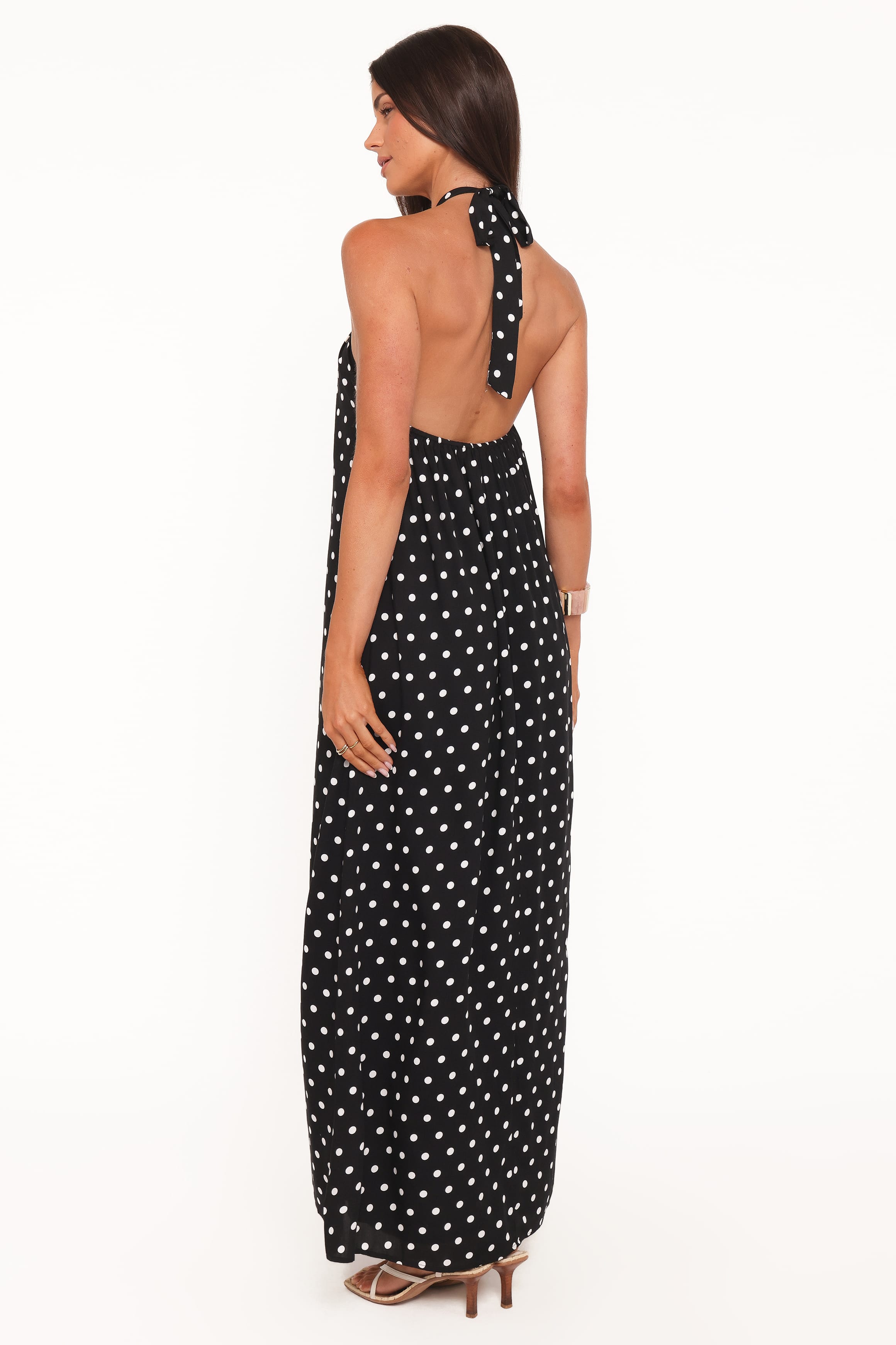 Theophania Maxi Dress - Black Polka Dot