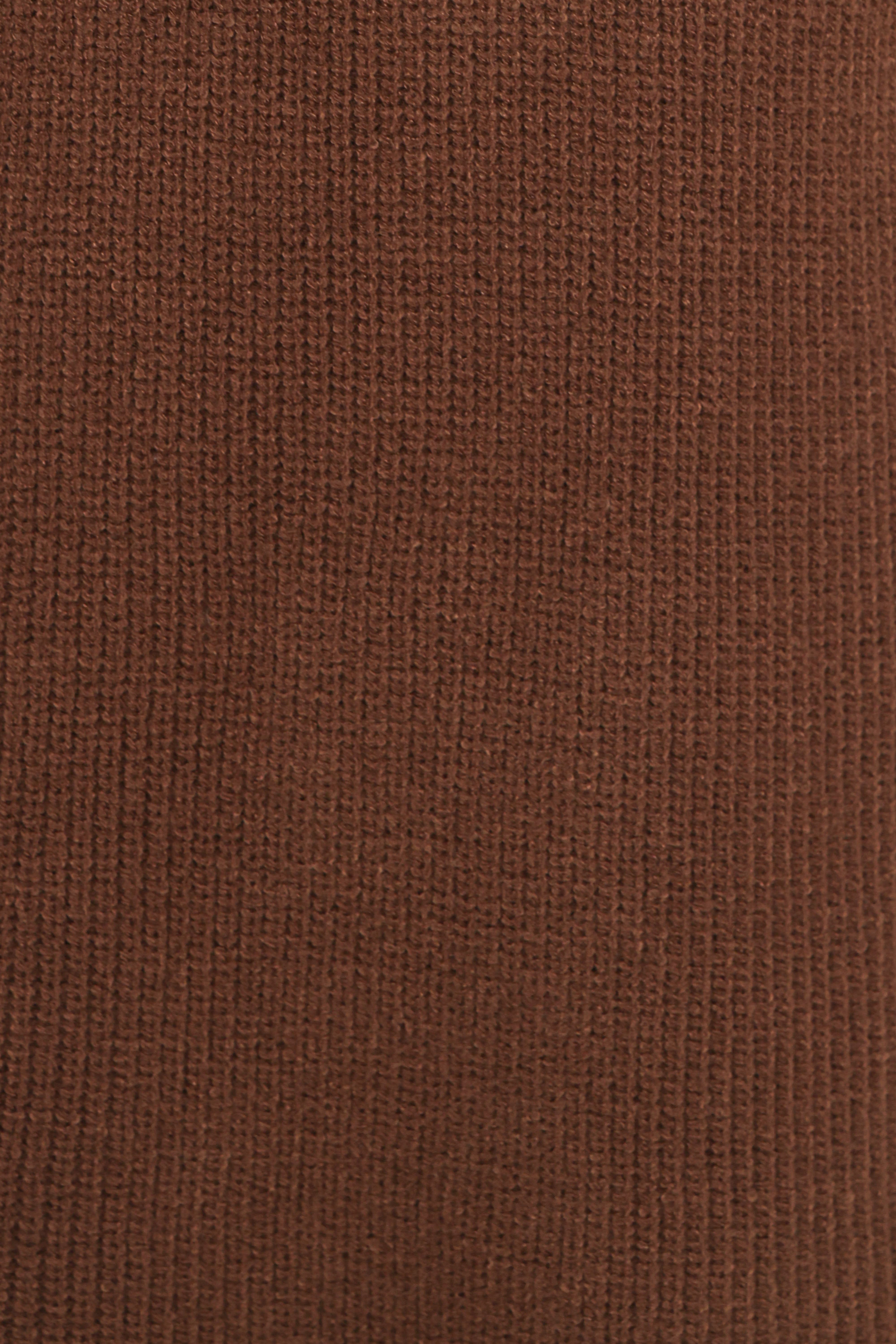 Wright Knit Mini Dress - Chocolate Brown